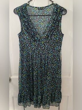 Ruby Rox Black Floral Midi Dress with Floral Print